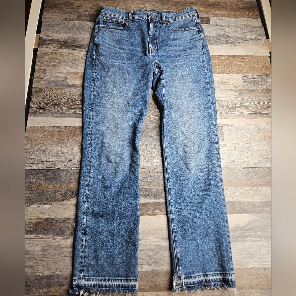 J. Crew CH896 Slim Straight Jeans Spring 2025 Size 28 Distress Hem